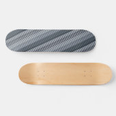 Space Gray Modernes Abstraktes Streifenmuster Skateboard (Horizontal)