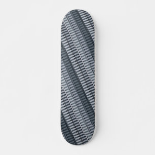 Space Gray Modernes Abstraktes Streifenmuster Skateboard