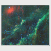 Space Green California Nebel Star Astronomie Geschenkpapier (Flach)
