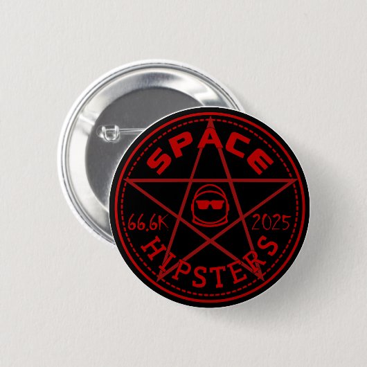 Space Hipsters 66,666 Member Celebration Button (Vorne & Hinten)