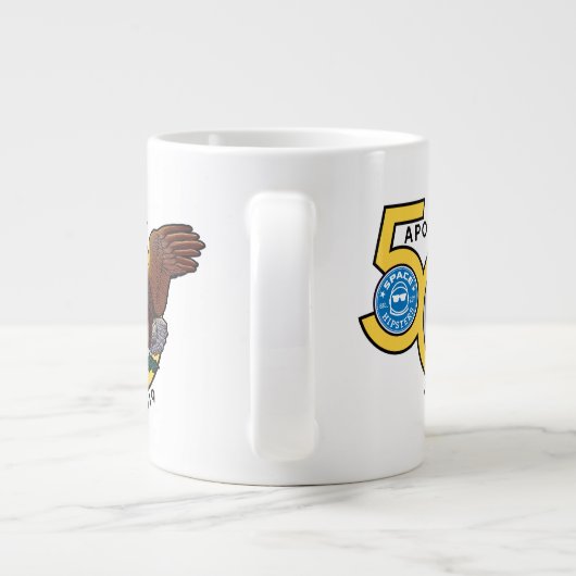 Space Hipsters® Apollo 50 Jumbo-Kaffee-Tasse (20 o Jumbo-Tasse (Rückseite)