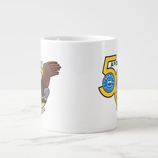 Space Hipsters® Apollo 50 Jumbo-Kaffee-Tasse (20 o Jumbo-Tasse (Vorderseite)