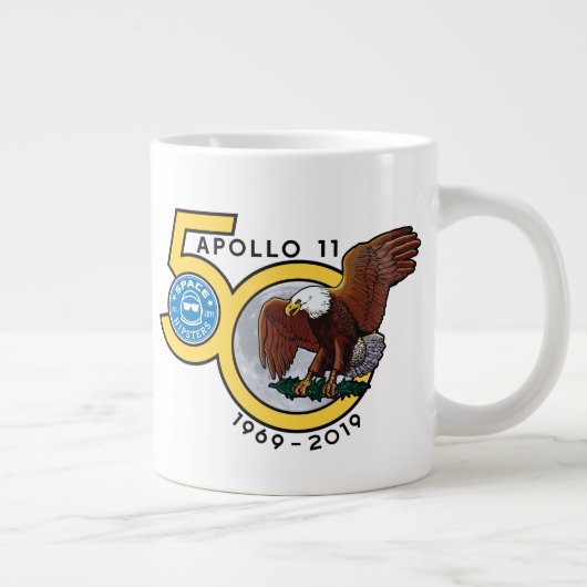 Space Hipsters® Apollo 50 Jumbo-Kaffee-Tasse (20 o Jumbo-Tasse (Rechts)
