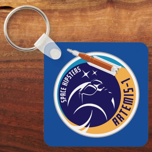 Space Hipsters® Artemis-1-Schlüsselanhänger Schlüsselanhänger (Vorderseite)