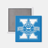 Space Hipsters® X-Logo 2"-Magnet Magnet (Vorderseite/Rückseite)