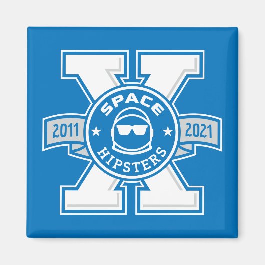 Space Hipsters® X-Logo 2"-Magnet Magnet (Vorne)