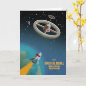 Space Hotel Karte (Gelbe Blume)