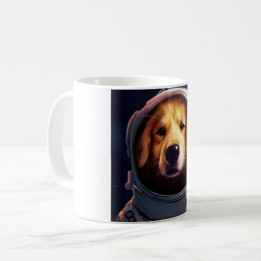 Space Hund Tasse (Vorderseite Links)