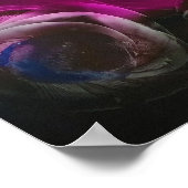 Space II - preisgekrönte handgemalte Abstraktion Poster (Ecke)