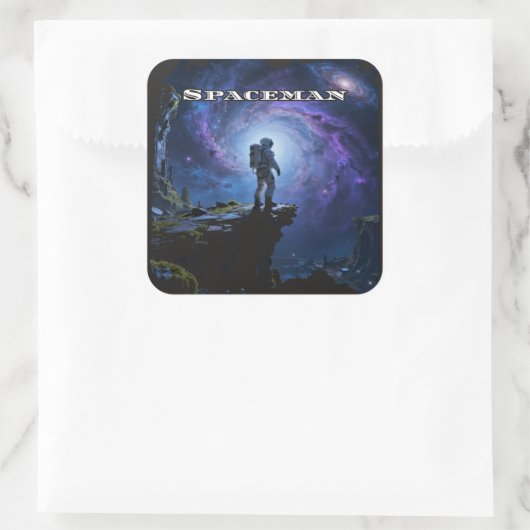 Space is the Final Frontier Quadratischer Aufkleber (Tasche)