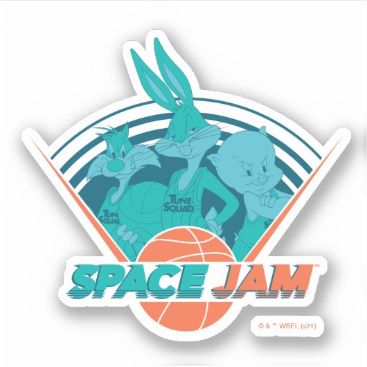 SPACE JAM: A NEW LEGACY™ Retro Futuristic Team Aufkleber (Vorderseite)