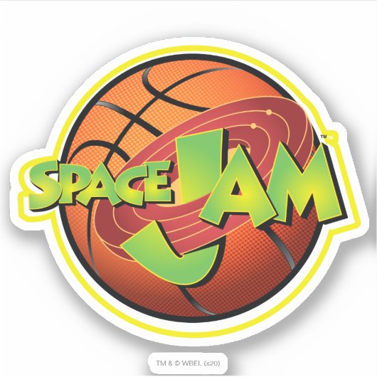 SPACE JAM™ Basketball Logo Aufkleber (Vorderseite)
