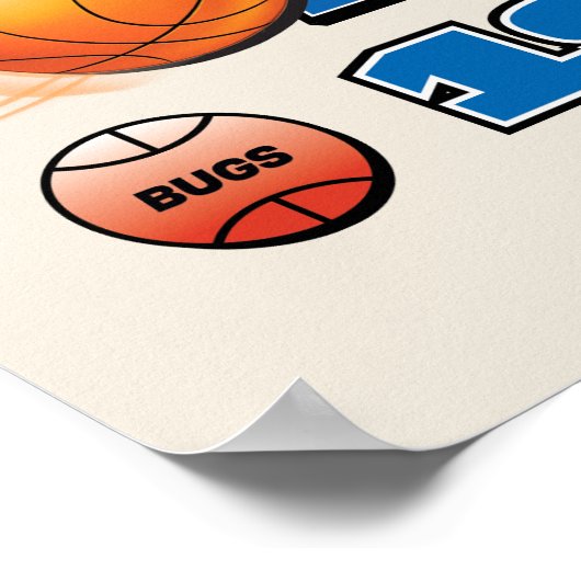SPACE JAM™ BUGS BUNNY™ #1 Basketball Graphic Poster (Ecke)
