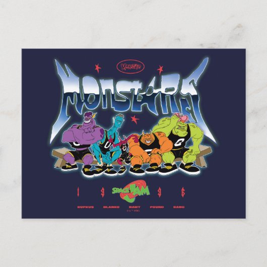 SPACE JAM™ Monstars 1996 Grafik Postkarte (Vorderseite)