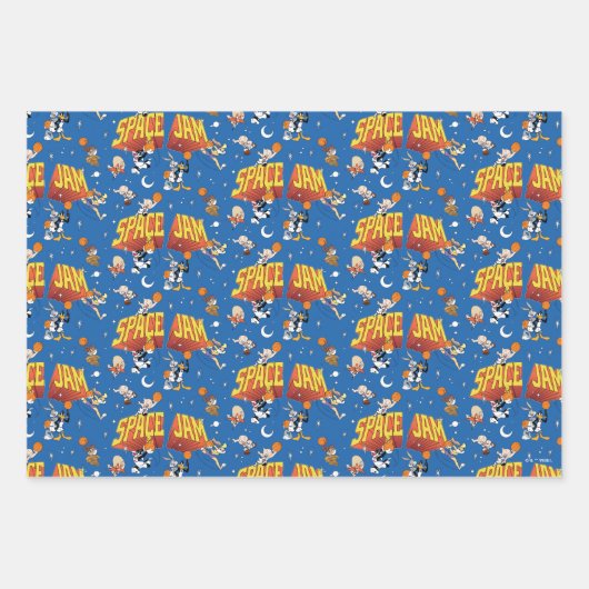 SPACE JAM™ TUNE SQUAD™ Outter Space Pattern Geschenkpapier Set (Vorderseite 3)