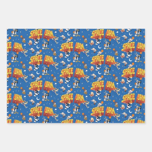 SPACE JAM™ TUNE SQUAD™ Outter Space Pattern Geschenkpapier Set (Vorderseite)