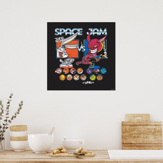 SPACE JAM™ TUNE SQUAD™ VS Monstars Roster Graphic Poster (Küche)