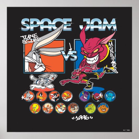 SPACE JAM™ TUNE SQUAD™ VS Monstars Roster Graphic Poster (Vorne)