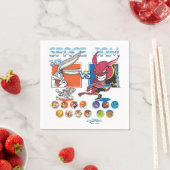 SPACE JAM™ TUNE SQUAD™ VS Monstars Roster Graphic Serviette (Beispiel)