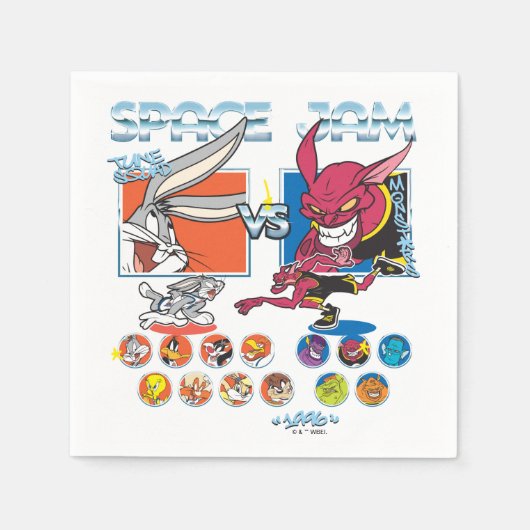 SPACE JAM™ TUNE SQUAD™ VS Monstars Roster Graphic Serviette (Vorderseite)