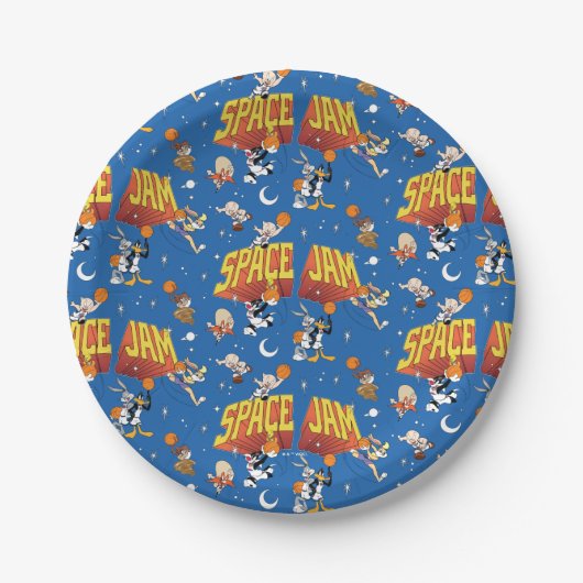 SPACE JAM™ TUNE SQUAD™ Weltraum-Muster Pappteller (Vorderseite)