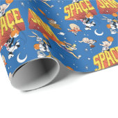 SPACE JAM™ TUNE SQUAD™ Weltraummuster Geschenkpapier (Rolleneckpunkt)