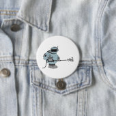 Space Janitor Spraying Stars Sci-Fi Astronaut Button (Beispiel)