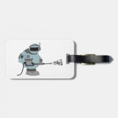 Space Janitor Spraying Stars Sci-Fi Astronaut Gepäckanhänger (Rückseite horizontal)