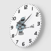 Space Janitor Spraying Stars Sci-Fi Astronaut Große Wanduhr (Winkel)