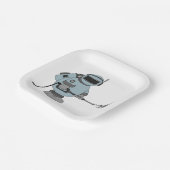 Space Janitor Spraying Stars Sci-Fi Astronaut Pappteller (Gewinkelt)