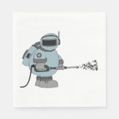 Space Janitor Spraying Stars Sci-Fi Astronaut Serviette (Vorderseite)