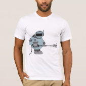 Space Janitor Spraying Stars Sci-Fi Astronaut T-Shirt (Vorderseite)
