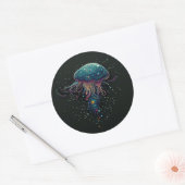 Space Jellyfish Runder Aufkleber (Umschlag)