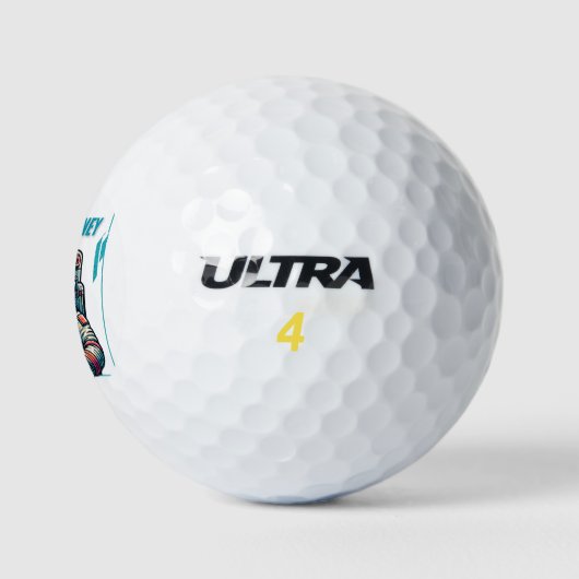 Space Journey Galaxy Adventure Illustration Golfball (Logo)