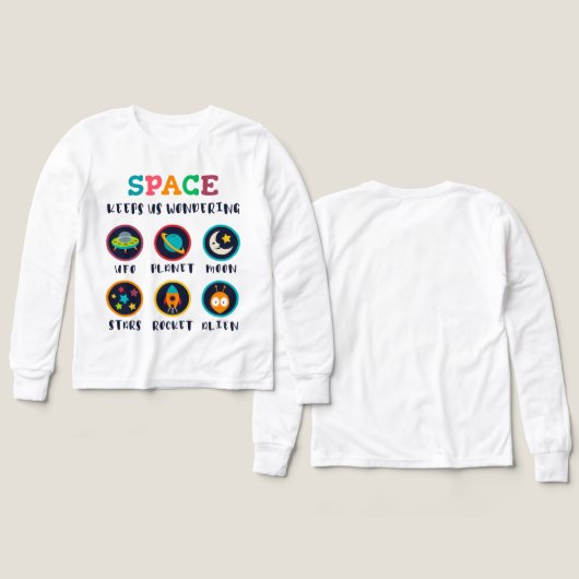 Space keeps us wondering (Design Vorderseite & Rückseite)