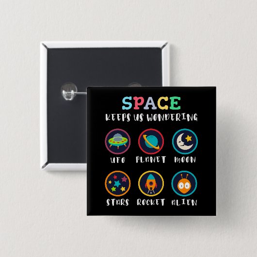 Space keeps us wondering button (Vorne & Hinten)