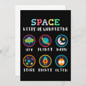 Space keeps us wondering einladung (Vorne/Hinten)