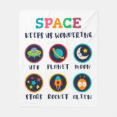 Space keeps us wondering fleecedecke (Vorderseite)