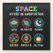 Space keeps us wondering glasuntersetzer (Vorderseite)