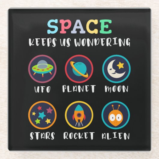 Space keeps us wondering glasuntersetzer (Vorderseite)
