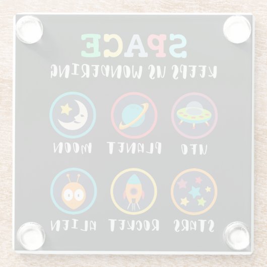 Space keeps us wondering glasuntersetzer (Rückseite)