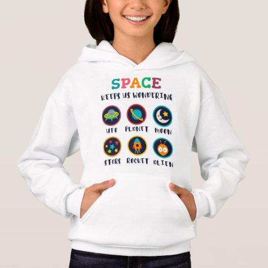 Space keeps us wondering hoodie (Vorderseite)