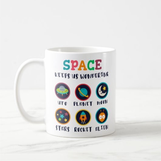 Space keeps us wondering kaffeetasse (Links)