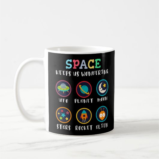 Space keeps us wondering kaffeetasse (Links)