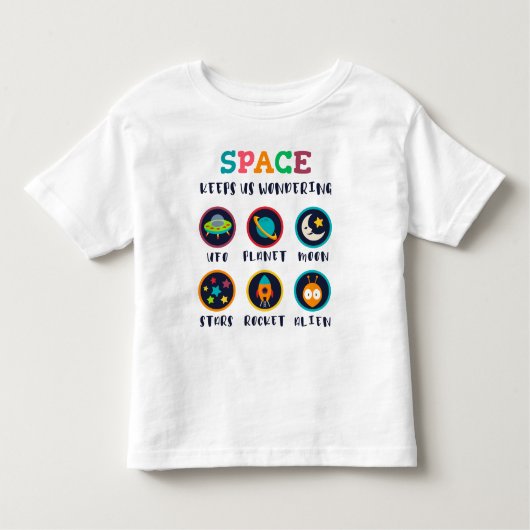 Space keeps us wondering kleinkind t-shirt (Vorderseite)