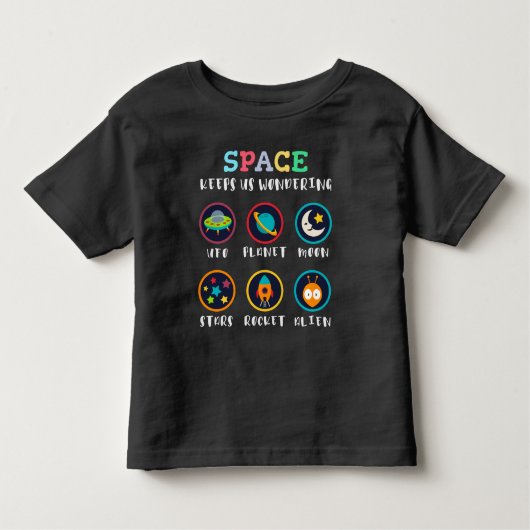 Space keeps us wondering kleinkind t-shirt (Vorderseite)