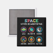 Space keeps us wondering magnet (Vorderseite/Rückseite)