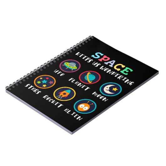 Space keeps us wondering notizblock (Linke Seite)