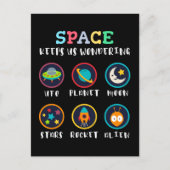 Space keeps us wondering postkarte (Vorderseite)