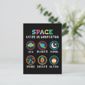 Space keeps us wondering postkarte (Stehend Vorderseite)